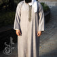 Grey Premium Hooded Moroccan Djaleba