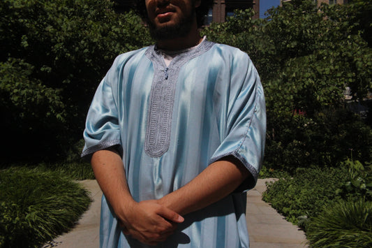 Sky blue moroccan thobe