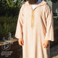 Pink-beige Moroccan Premium Hooded Djaleba