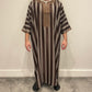 Striped brown moroccan thobe